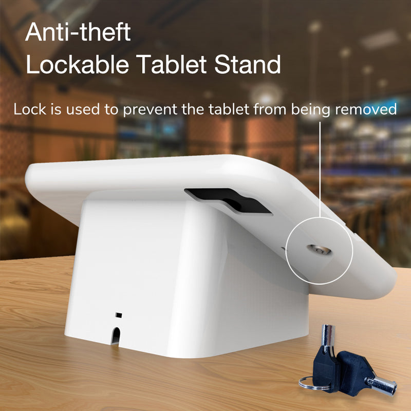 POS Tablet Lockable Counter Stand Desktop Display Kiosk