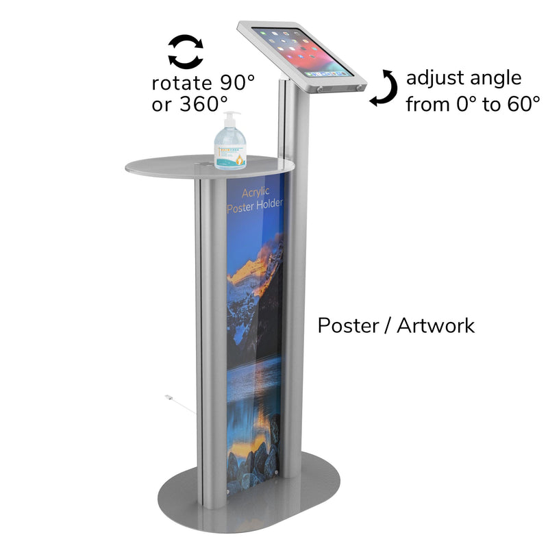 Verstellbarer Tablet-Podiumsständer für iPad Pro 11 12,9 mit Poster-Artwork